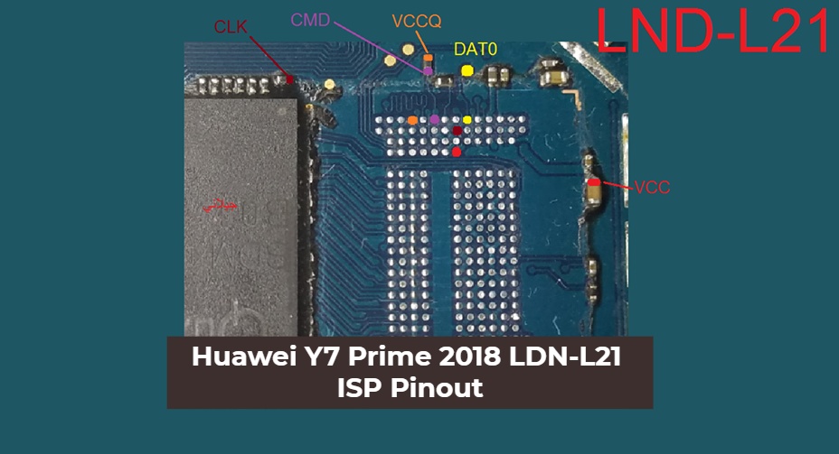 Huawei Y7 Prime 2018 LDN L21 ISP Pinout Ways