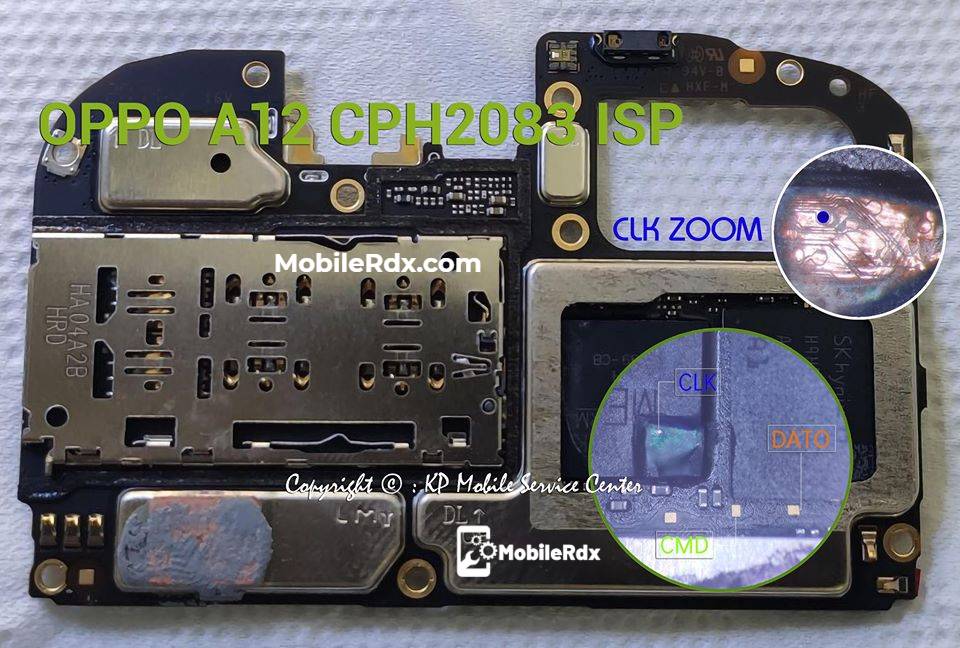 Oppo A12 ISP Pinout to ByPass FRP and Pattern Lock