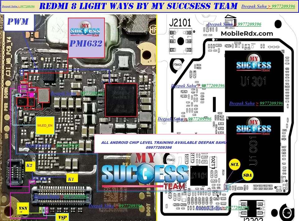 Redmi 8 Display Light Ways Backlight Problem Repair Solution
