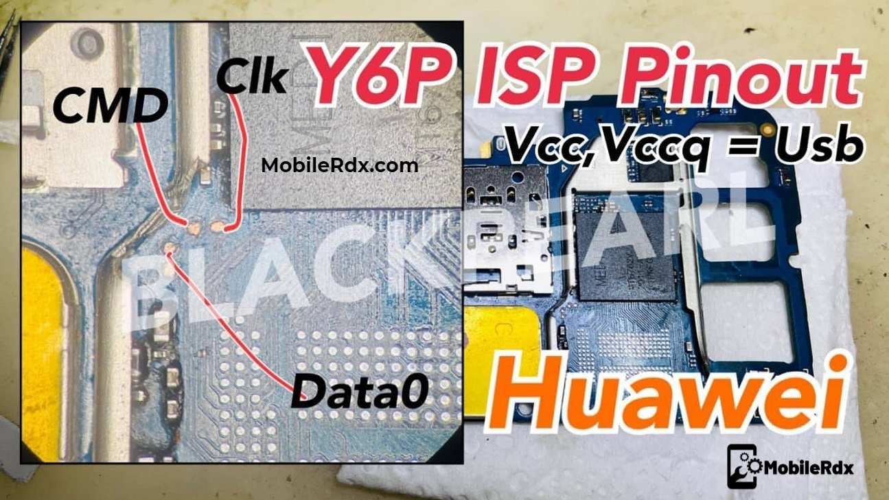 Huawei Y6p ISP Pinout EMMC Ways to ByPass FRP and Pattern Lock