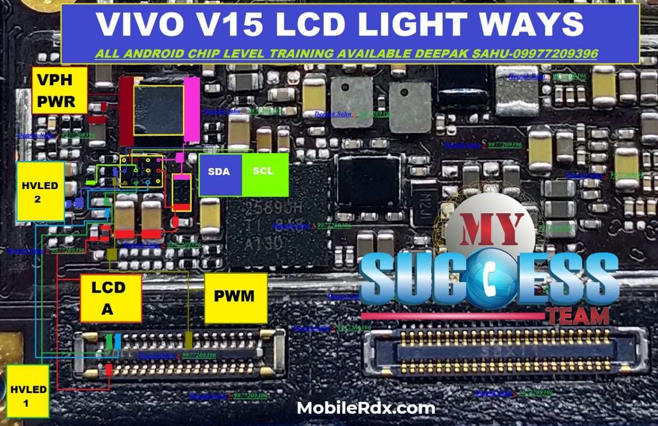 Vivo V15 LCD Backlight Ways Display Problem Repair Solution