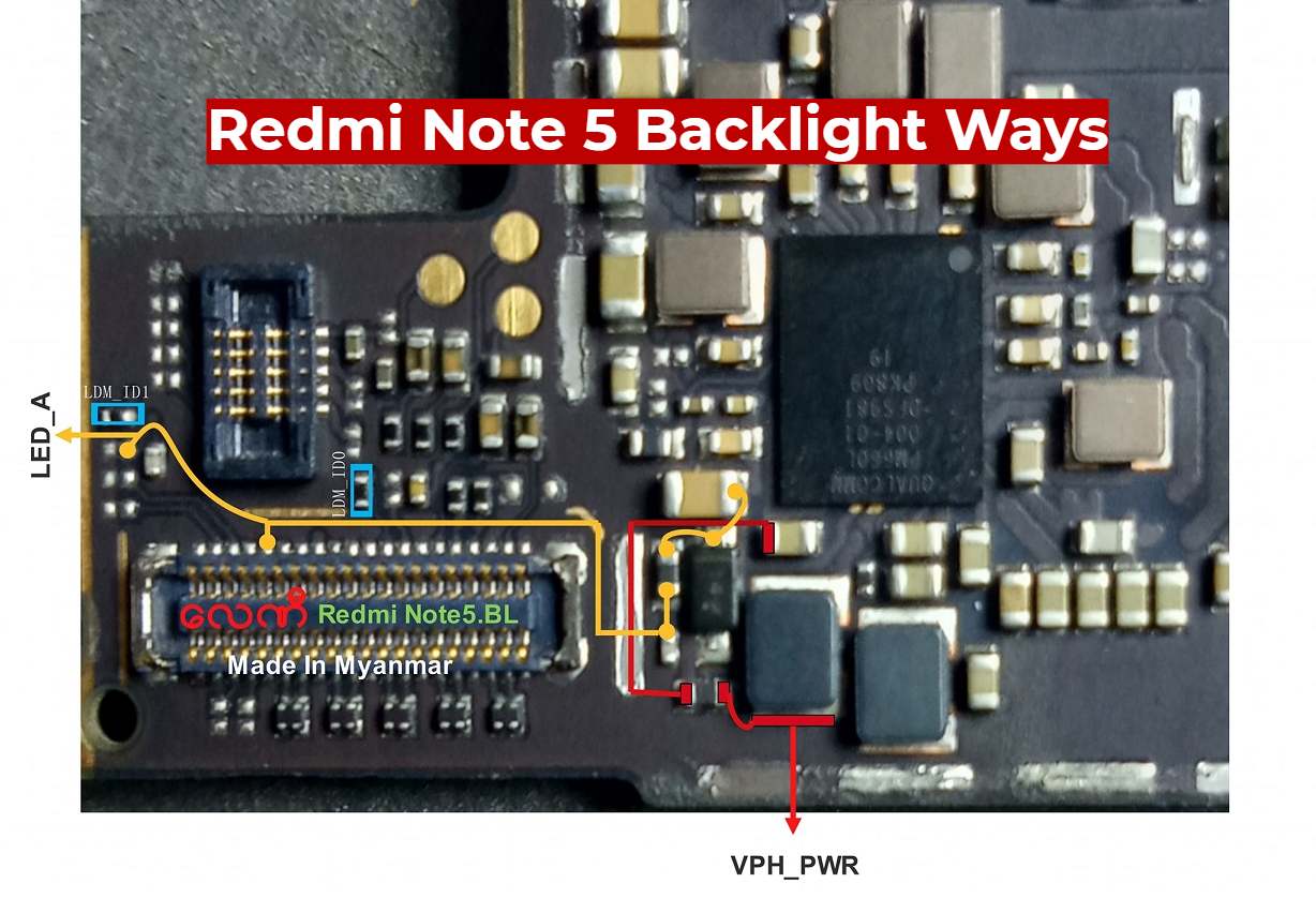 Repair Redmi Note 5 Backlight Ways   Display Light Solution
