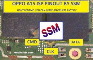Oppo A15 ISP PinOUT to Remove Pattern FRP Lock EMMC Repair 300x192