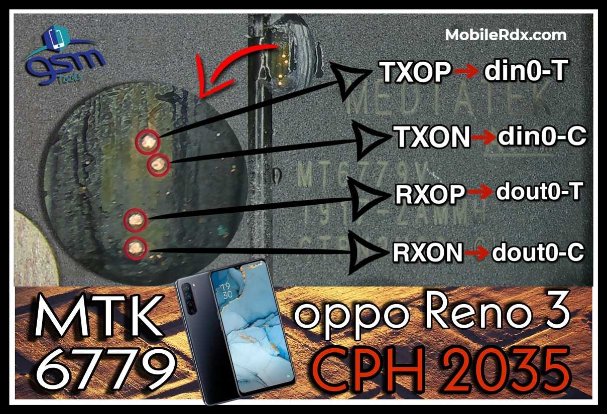 Oppo Reno3 UFS isp pinout