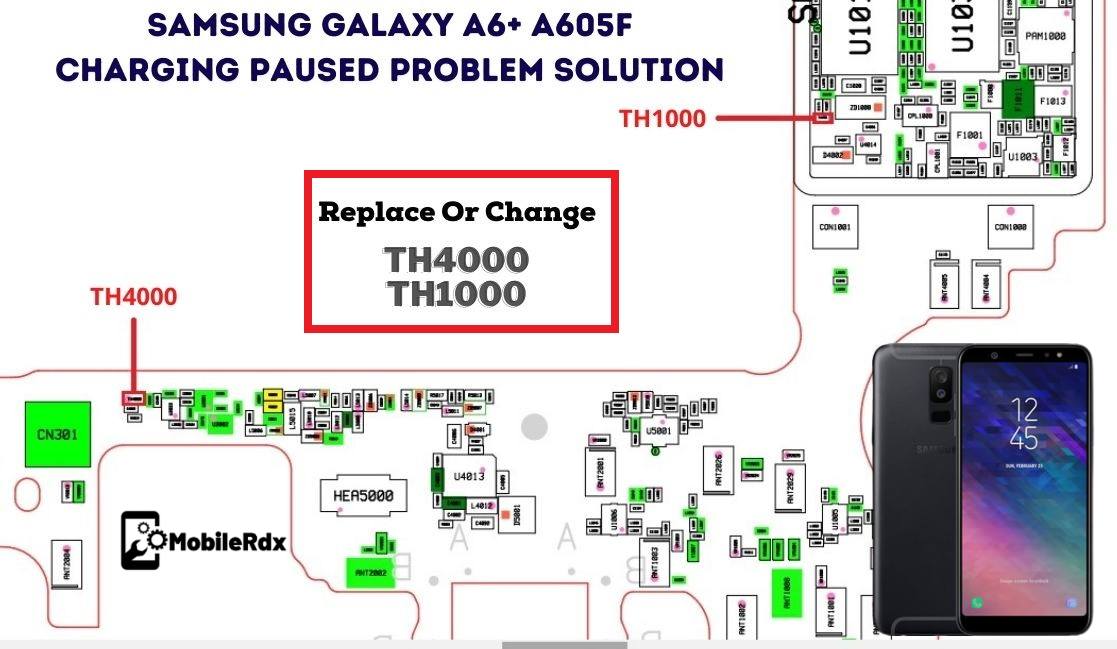 Samsung Galaxy A6 A605F Charging Paused Problem Repair Solution