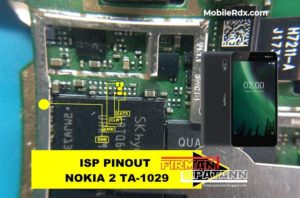 Nokia 2 TA 1029 EMMC ISP Pinout For EMMC Programming And Flashing 300x198