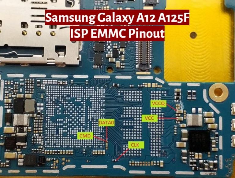 Samsung Galaxy A12 A125F ISP EMMC PinOUT Test Point