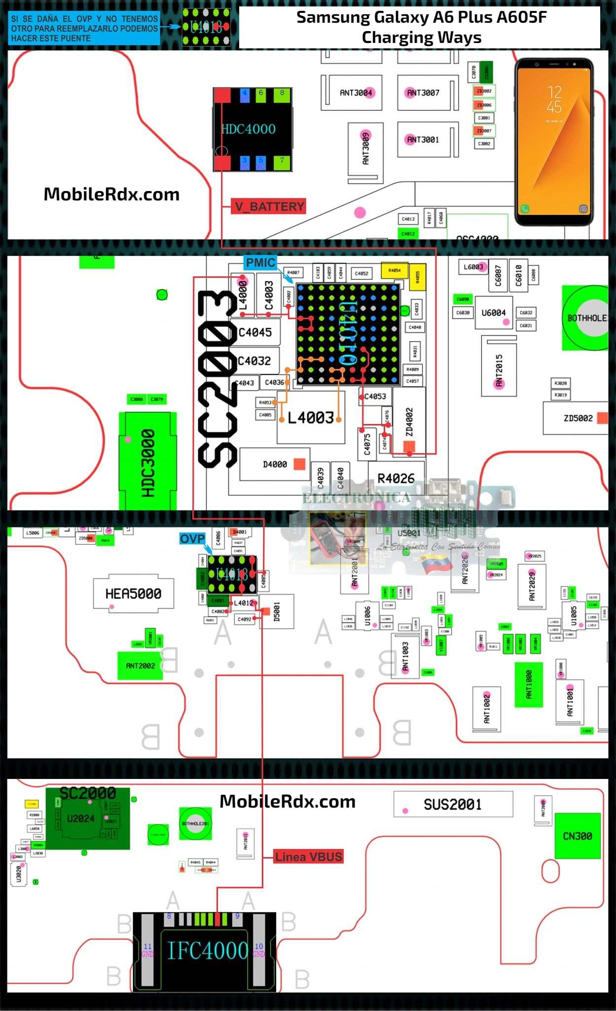 Samsung Galaxy A6 Plus A605F Charging Ways