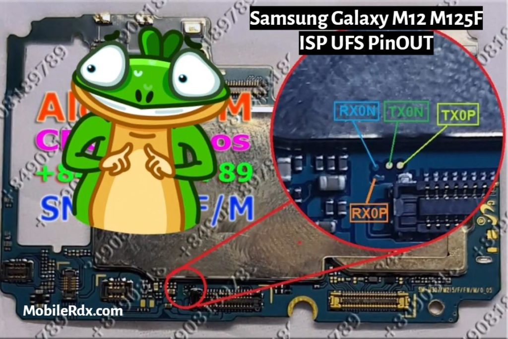 Samsung Galaxy M12 M125F ISP UFS PinOUT Test Point
