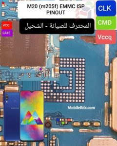 Samsung Galaxy M20 M205F ISP EMMC PinOUT   Test Point 240x300