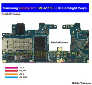 Samsung Galaxy A11 A115F Backlight Ways Repair Display Light Problem 300x279