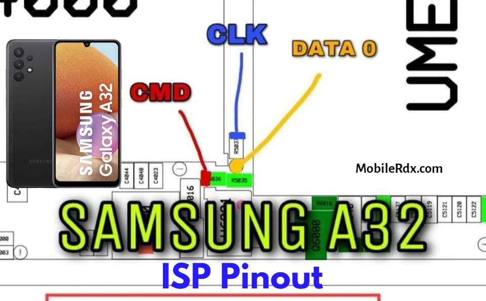 Samsung Galaxy A32 ISP EMMC PinOUT   Test Point