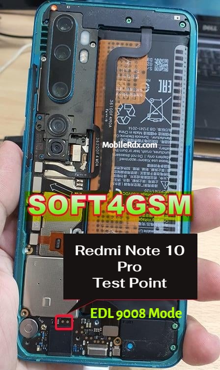 Redmi Note 10 Pro Test Points For EDL 9008 Mode