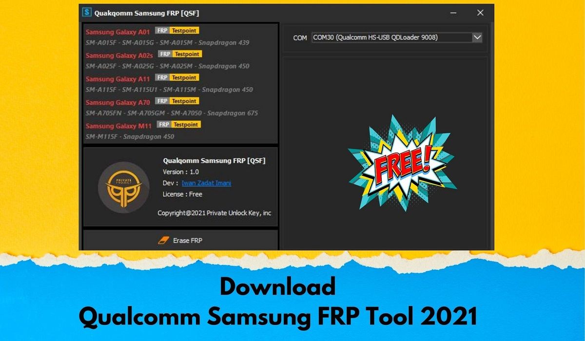 Download Qualcomm Samsung FRP Tool 2021