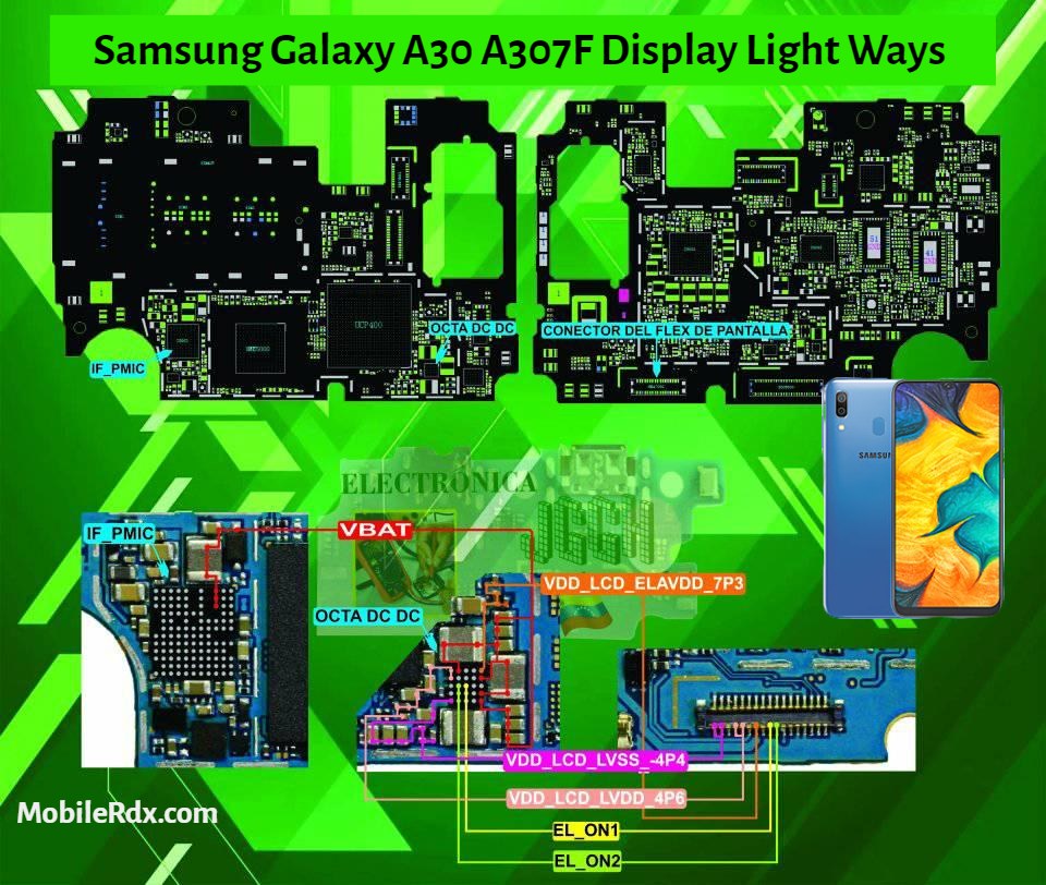 Samsung Galaxy A30 A307F Display Light Ways   Backlight Solution