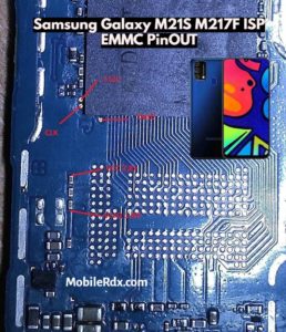 Samsung Galaxy M21S M217F ISP EMMC PinOUT 258x300