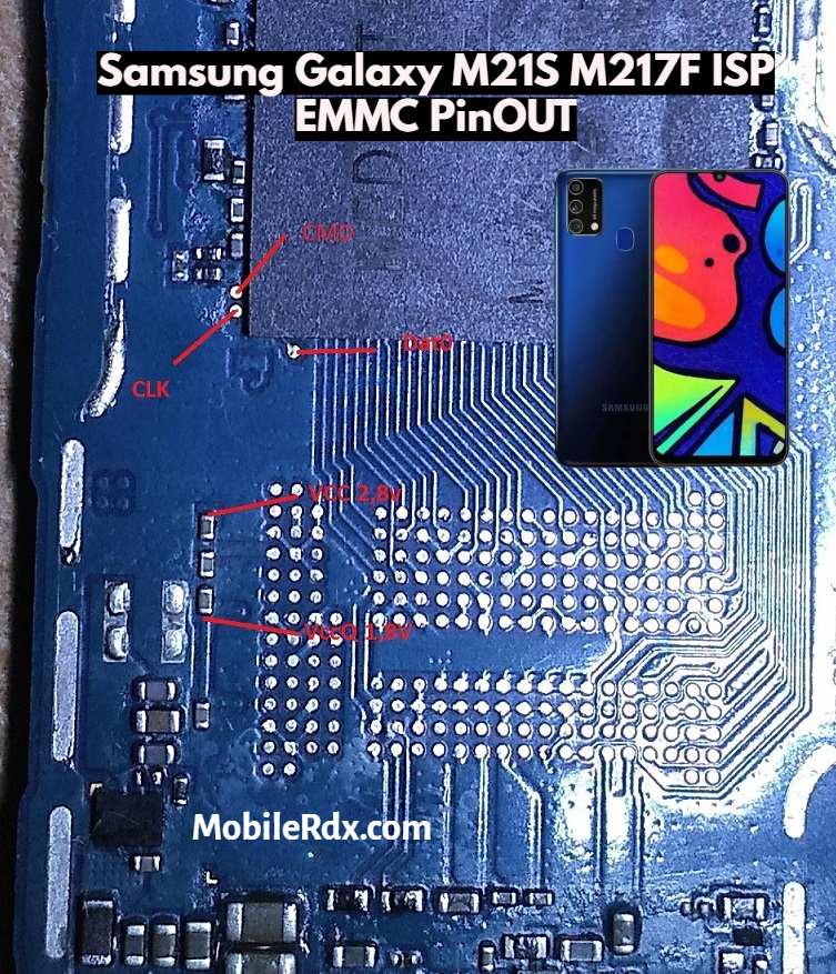 Samsung Galaxy M21S M217F ISP EMMC PinOUT