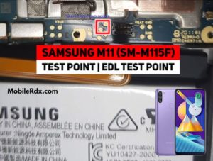 Samsung Galaxy M11 M115F Test Point   Reboot Into EDL Mode 300x227