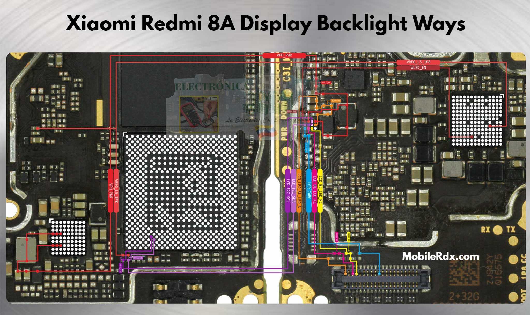 Repair Redmi 8A Display Light Problems LCD Backlight Ways