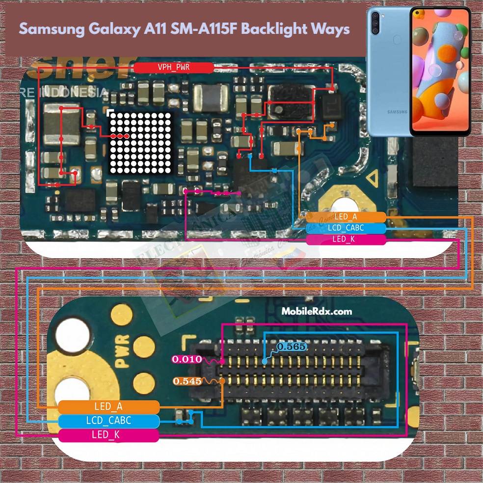 Samsung Galaxy A11 A115F Display Light Ways   Repair Backlight Problems