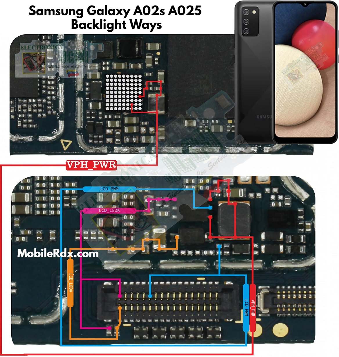 Samsung Galaxy A02s A025 Backlight Ways   Repair Display Light Problem