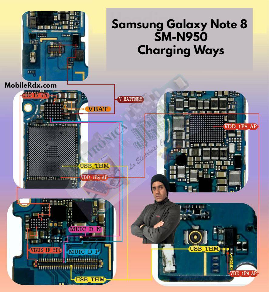 Samsung Galaxy Note 8 Charging Ways Repair Charging Problem