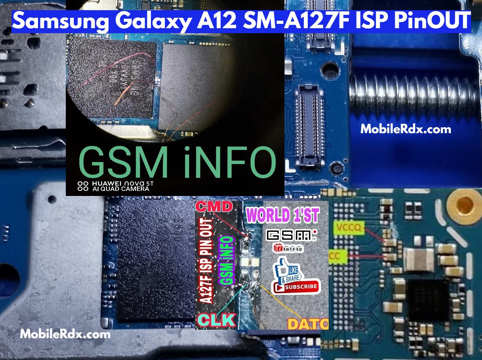 Samsung Galaxy A12 SM A127F ISP PinOUT   Test Point Image