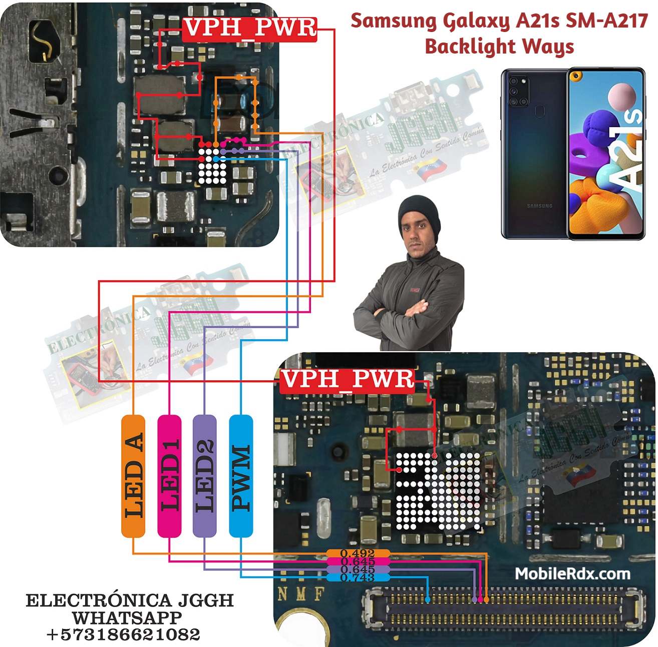 a21s lcd light ways