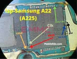 Samsung Galaxy A22 A225F ISP PinOUT   Test Point Image 300x232