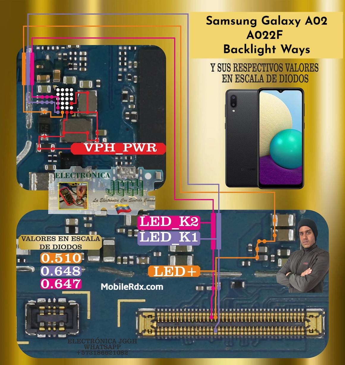 Samsung Galaxy A02 A022F Backlight Ways   Repair Display Light Problem