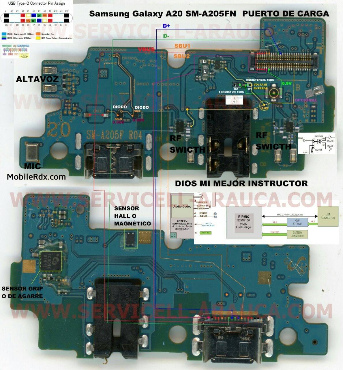 Samsung Galaxy A20 A205F Charging Ways   Repair Not Charging Problem