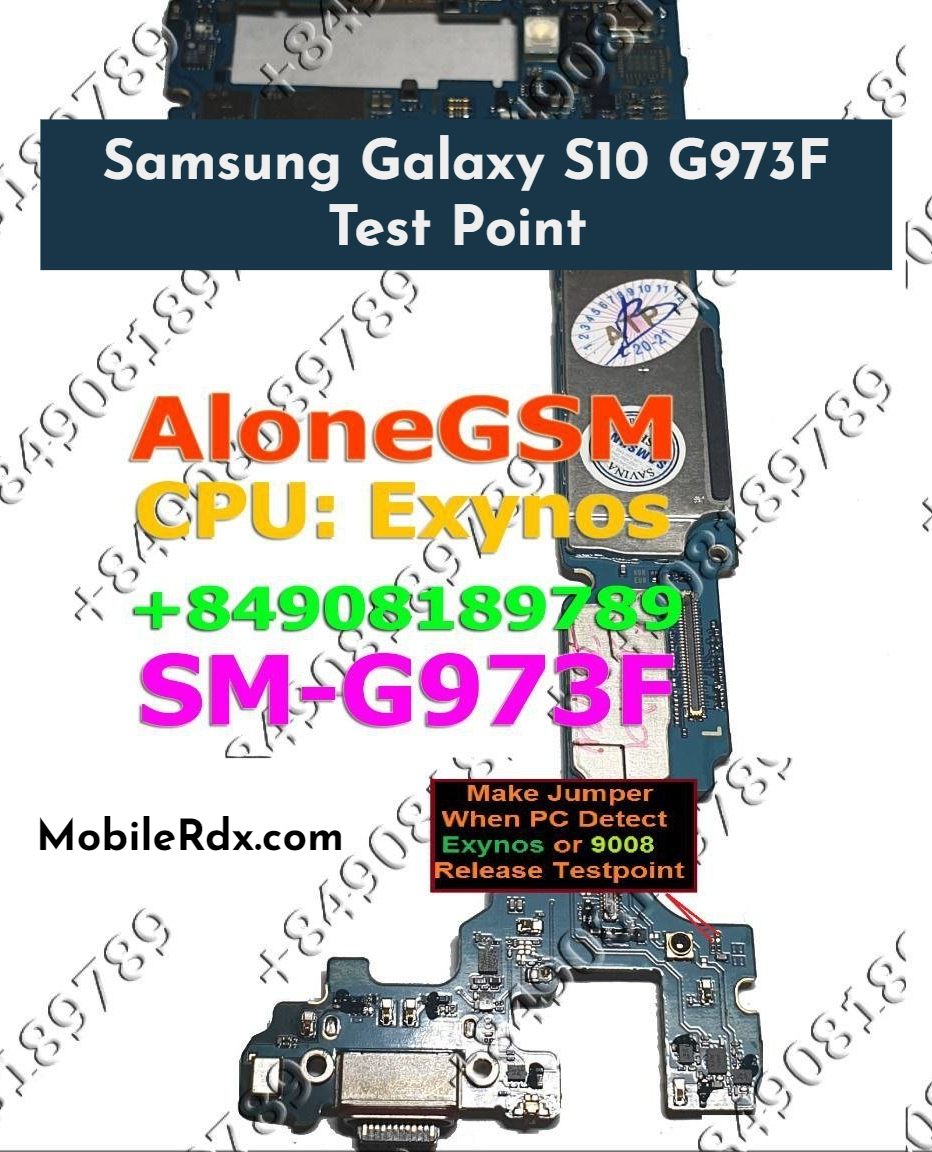 Samsung Galaxy S10 G973F Test Point – EDL 9008 Mode