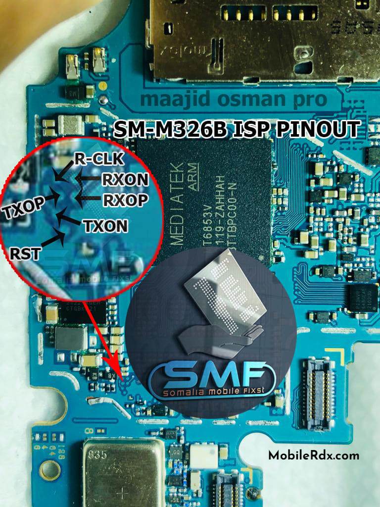 Samsung Galaxy M32 M326B ISP PinOUT   Test Point Image