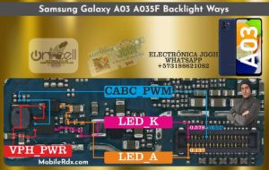 Samsung Galaxy A03 A035F Backlight Ways Repair Display Light Problem 300x190