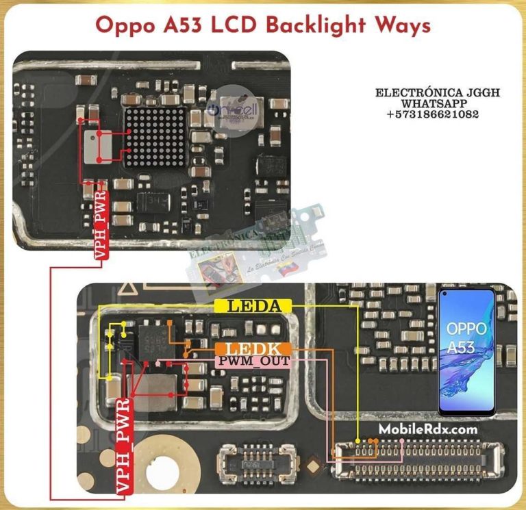 حل مشكلة اضاءة اوبو Oppo A53 Oppo-A53-Backlight-Ways-_-Display-Light-Solution-768x745