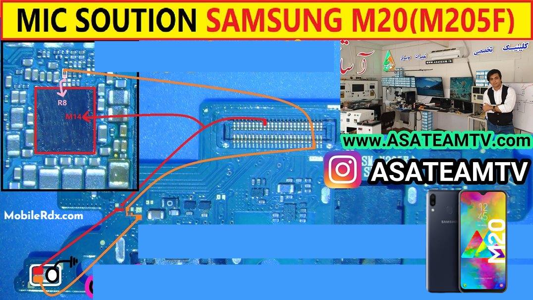 Samsung Galaxy M20 M205F Mic Ways   Repair Mic Not Working Problem