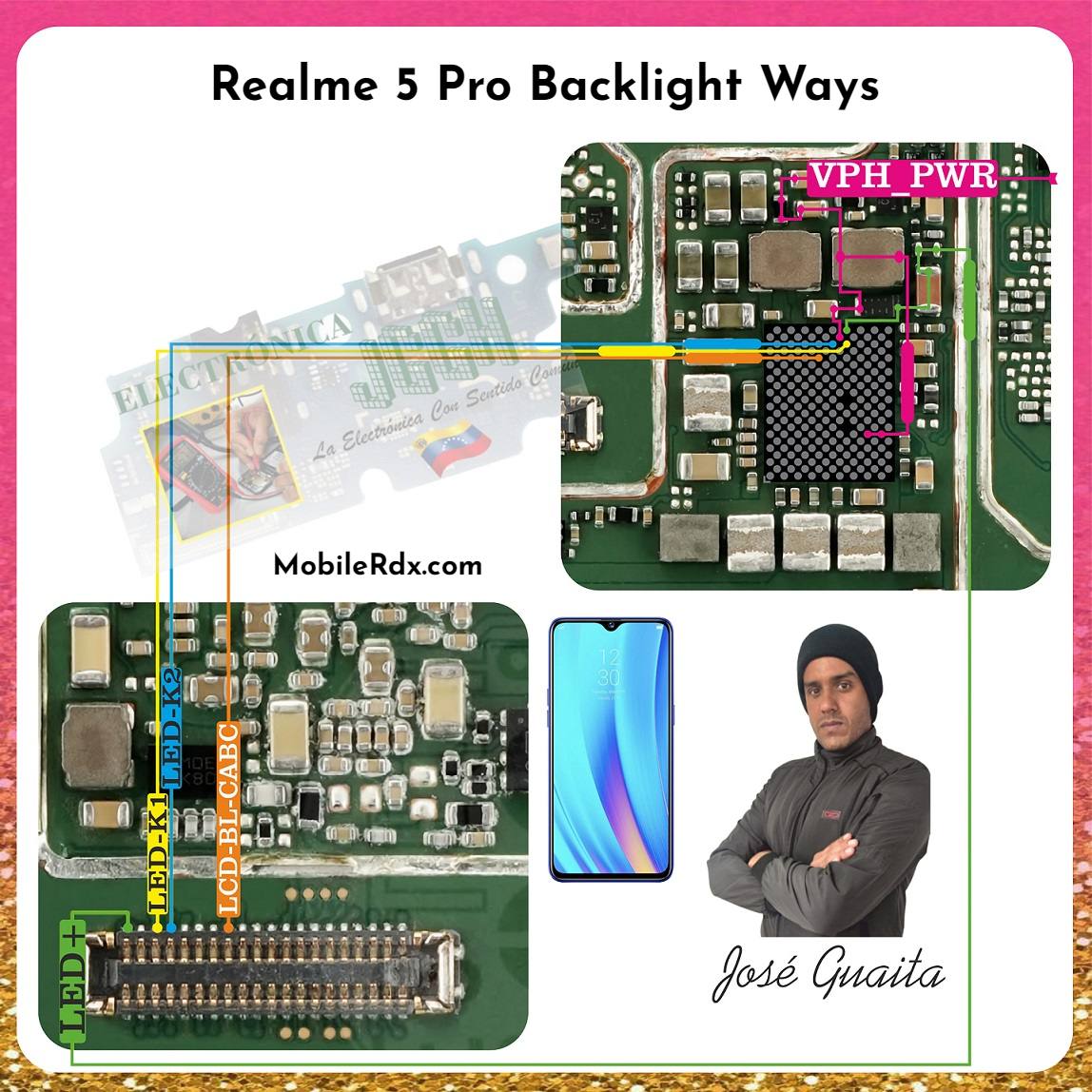 Realme 5 Pro Backlight Ways Repair Display Light Problem