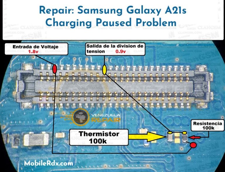 حل مشكلة شحن سامسونج A21s Repair_-Samsung-Galaxy-A21s-Charging-Paused-Problem-768x589