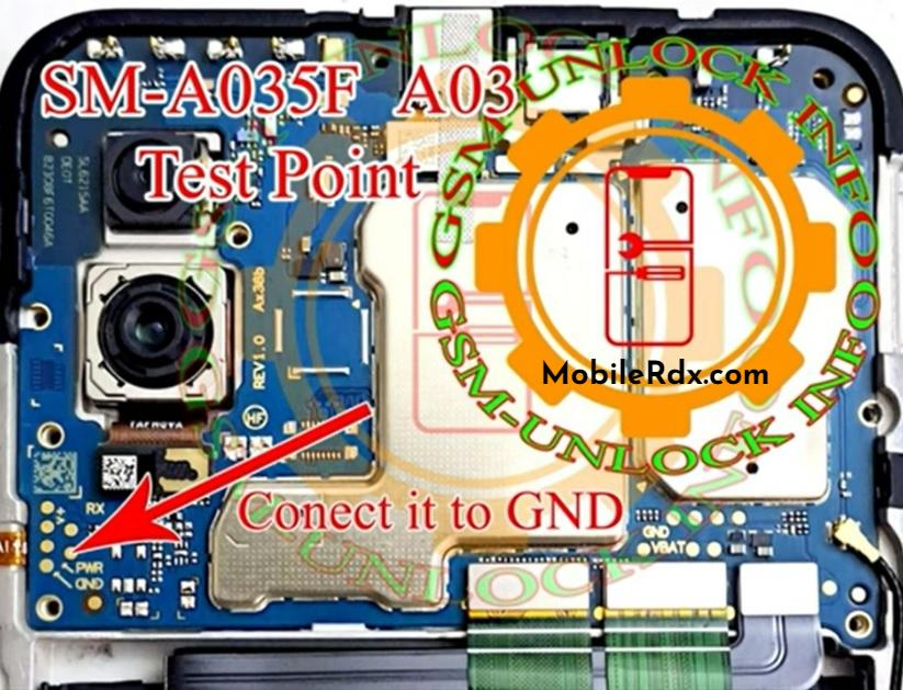 Samsung Galaxy A03 A035F Test Point to Remove Pattern FRP