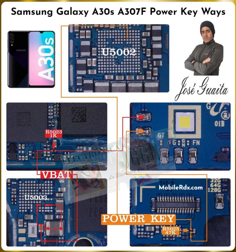 حل مشكلة زر مفتاح الباور والصوت سامسونج a30s Samsung-Galaxy-A30s-A307F-Power-Key-Ways-_-Volume-Button-Jumper-768x820
