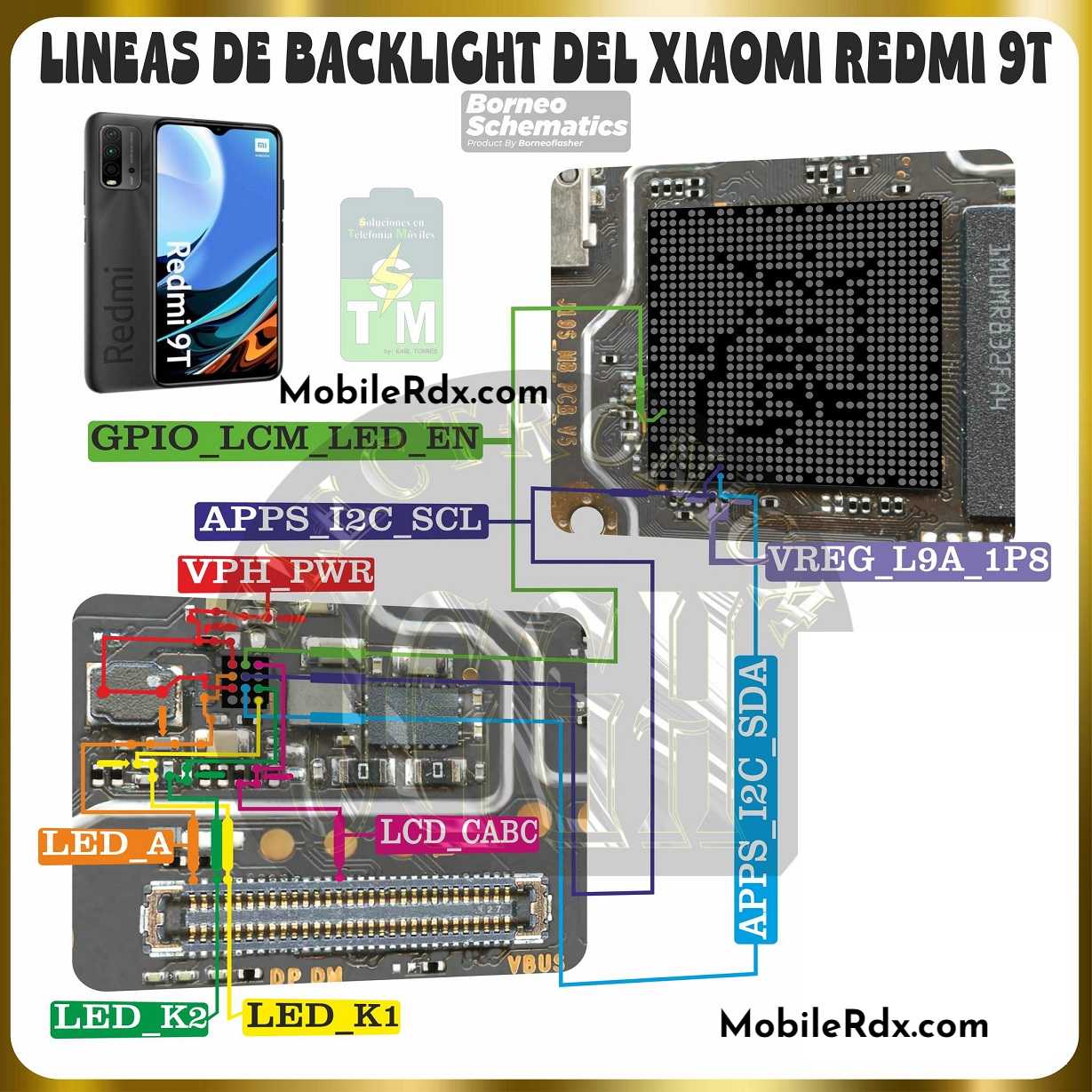 Xiaomi Redmi 9T Backlight Ways LCD Display Light Solution Xiaomi Redmi 9T Backlight Ways LCD Display Light Solution
