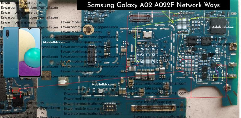 حل مشكلة مسار شبكة سامسونج A02 A022F Samsung-Galaxy-A02-A022F-Network-Ways-_-Repair-No-Signal-or-Network-Problem-768x378