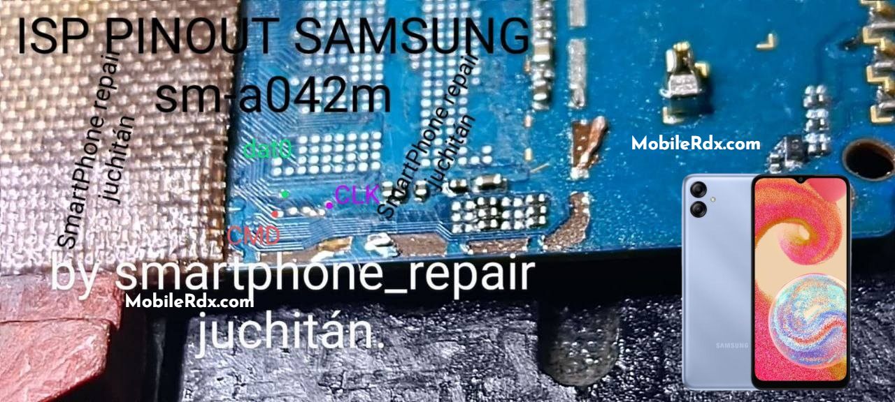 Samsung Galaxy A04e A042F M ISP EMMC PinOUT   Test Point