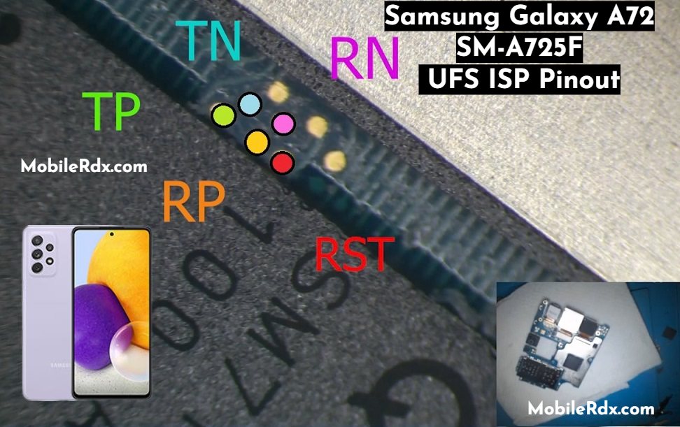 Samsung Galaxy A72 SM A725F UFS ISP Pinout   Test Point