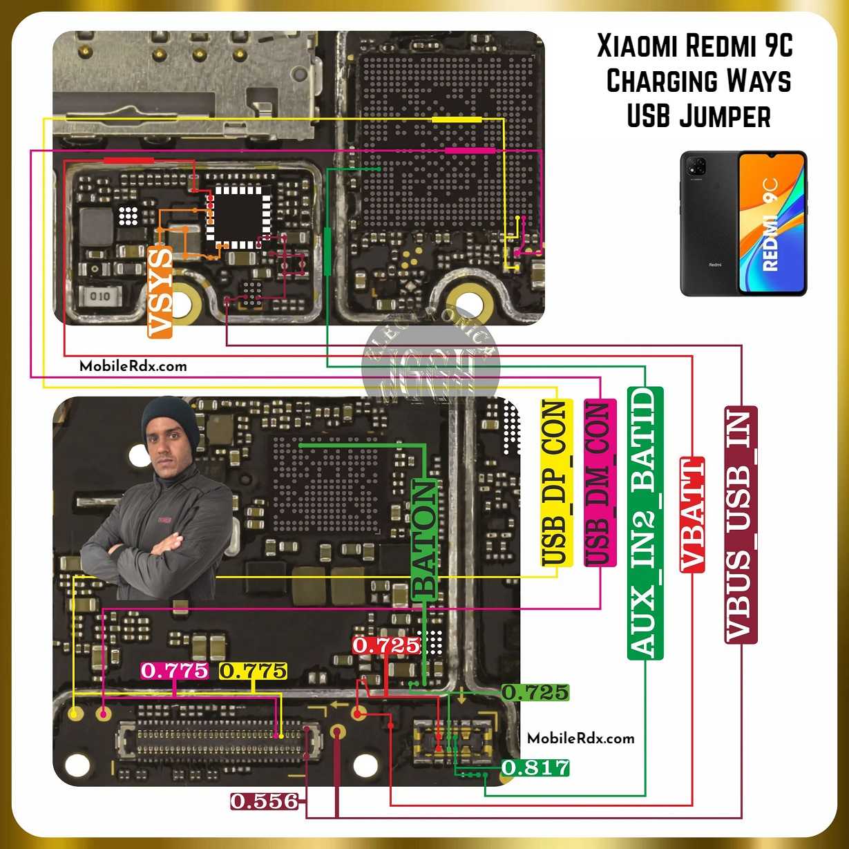 Xiaomi Redmi 9C Charging Ways USB Jumper Xiaomi Redmi 9C Charging Ways USB Jumper