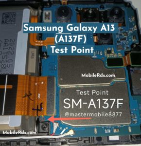 Samsung Galaxy A13 A137F Test Point to Remove Pattern FRP And Flashing 290x300
