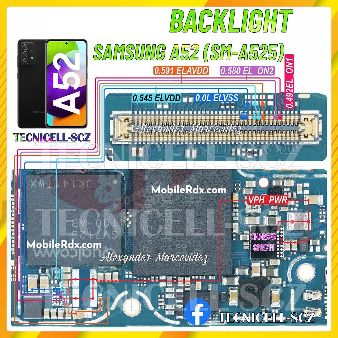 Samsung Galaxy A52 A526 Backlight Ways Display Light Jumper Samsung Galaxy A52 A526 Backlight Ways Display Light Jumper