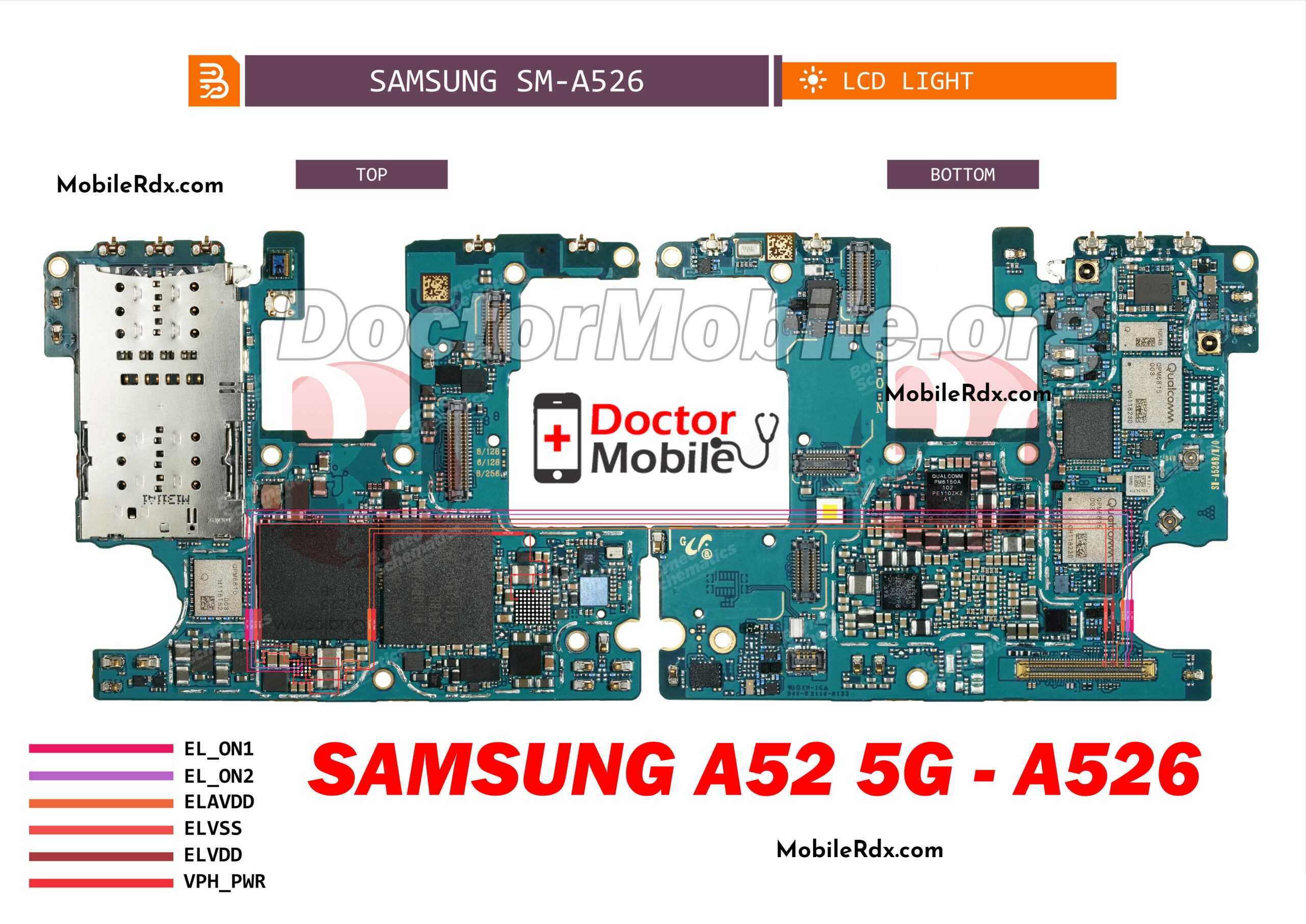 Samsung Galaxy A52 A526 Backlight Ways   Repair Display Light Problem