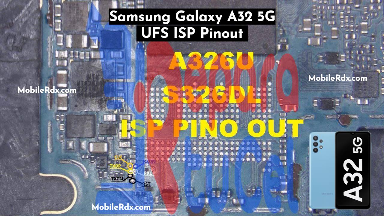 Samsung Galaxy A32 SM A326 UFS ISP Pinout   Test Point