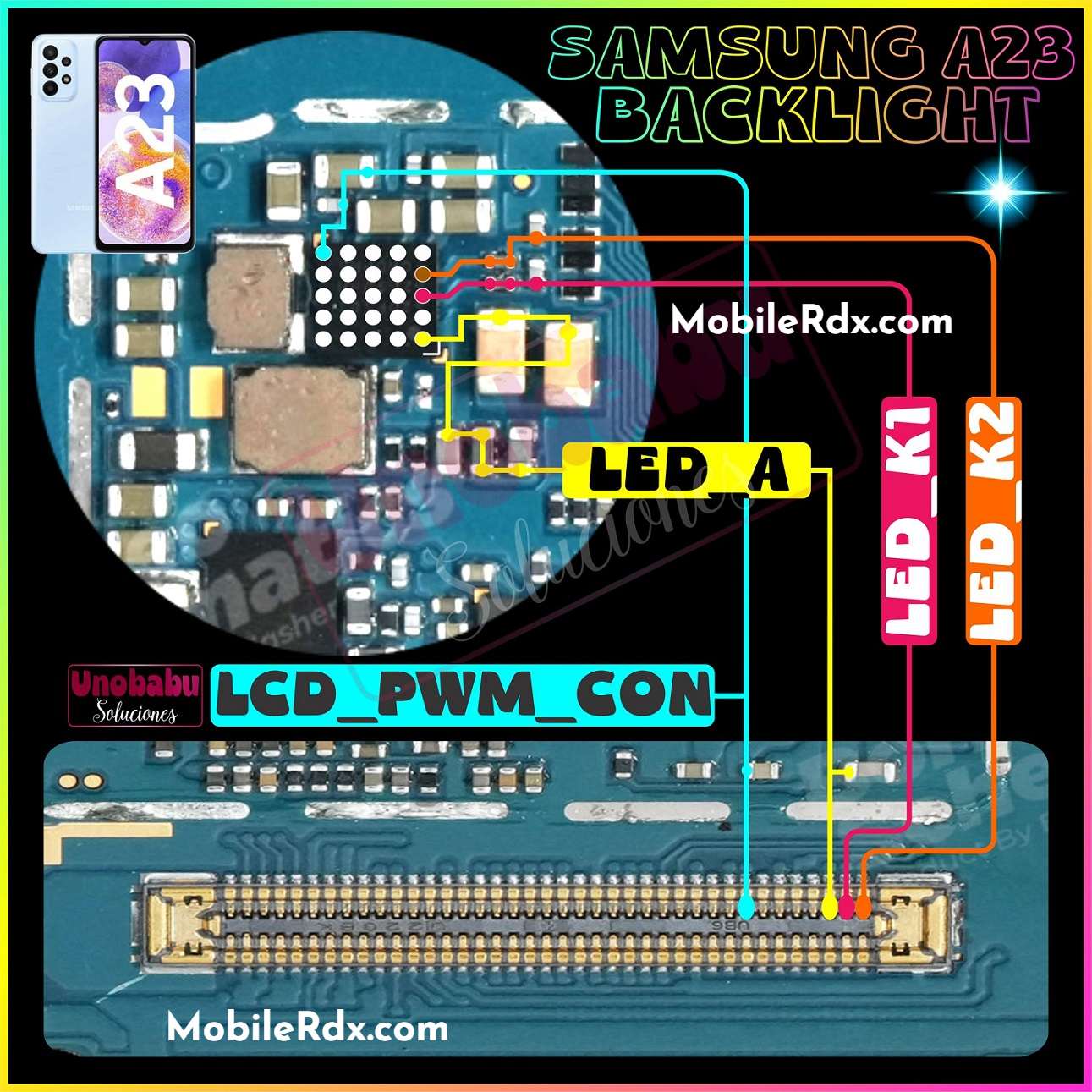 samsung a23 display light problem